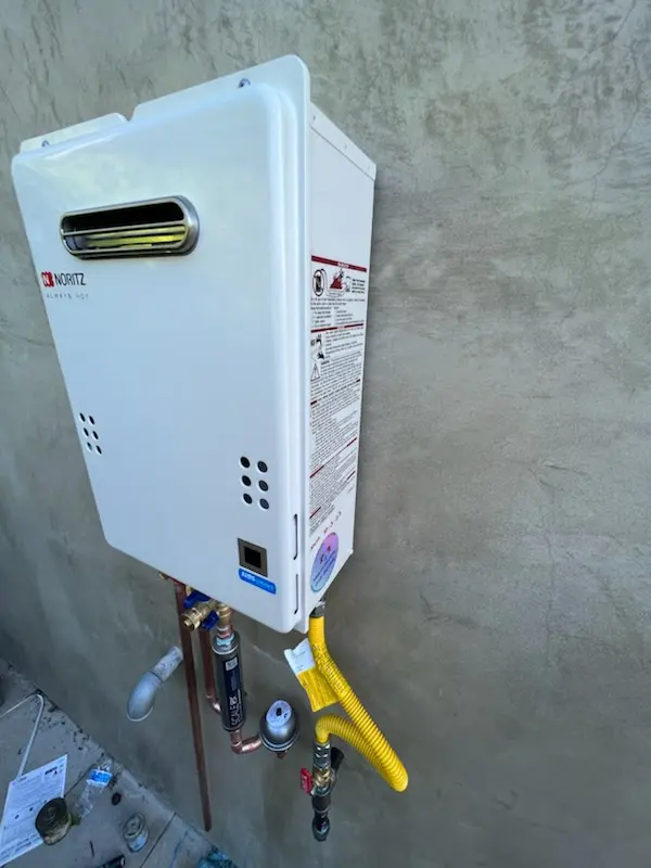 Tankless water heater installation for Big Reef Mill homes